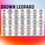 Brown Leopard Logo Decal