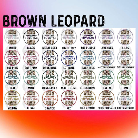 Brown Leopard Logo Decal