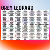 Grey Leopard Logo Decal